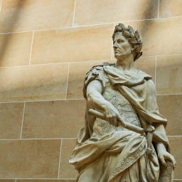 A statue of the Roman general Julius Caesar.