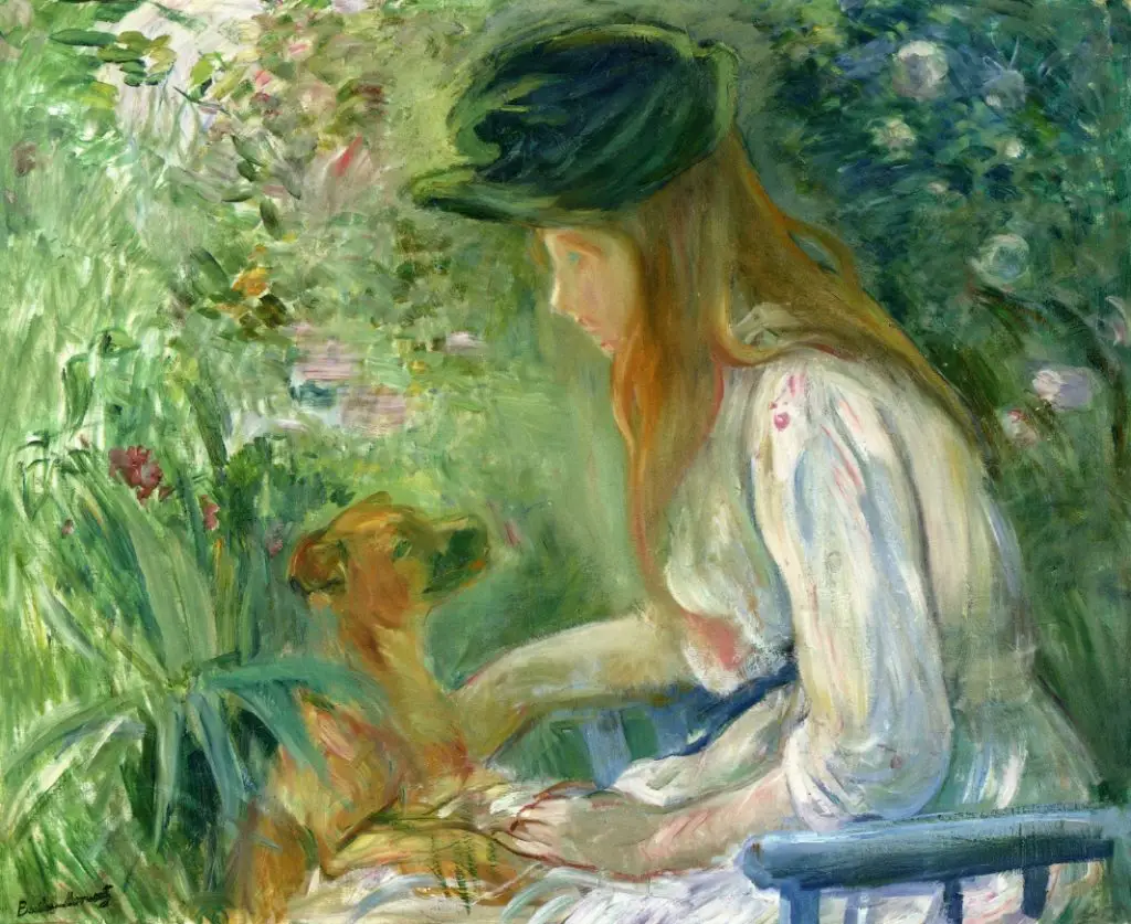An image of a painting by the French Impressionist artist Berthe Morisot. We are going to calculate the average colour of this image.