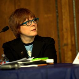 Portrait of cartoonist Renée French by Guillaume Paumier at the Alternative Press Expo 2010, organized at the Concourse Exhibition Center in San Francisco, California, by Comic-Con International on October 16-17 2010.